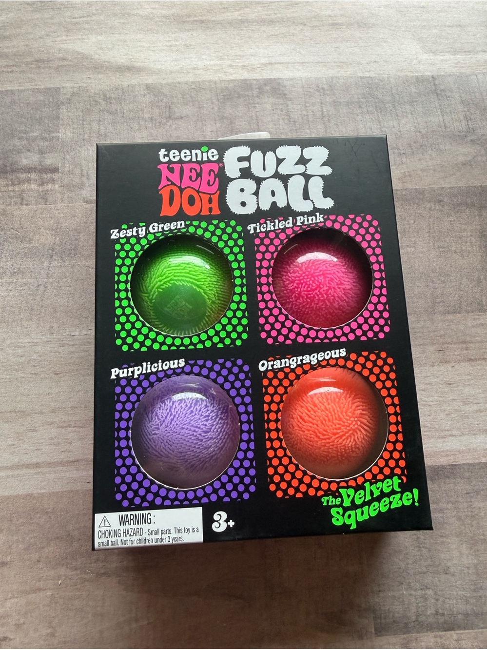 NEW SEALED Authentic Schylling Teenie NeeDoh Fuzz Ball 4pk